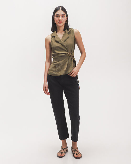 Jeans Mom Fit Negro